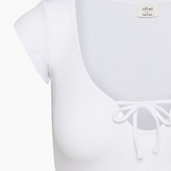 NWT WILFRED Diary White Keyhole Top M - Picture 3 of 6